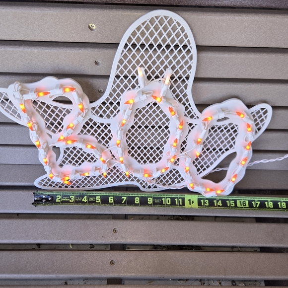Lighted 17" BOO Ghost‎ Halloween Sign Impact Plastics Indoor/Outdoor - Picture 2 of 3